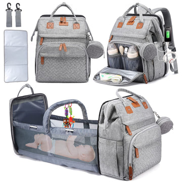 5 in 1 Multifunctional Backpack -Travel Folding Bed for Newborn Baby