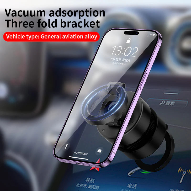 Magnetic Suction Phone Mount, 360°rotation Magnetic Car Cell Phone Holder, Double Sided Phone Holder for Car/Mirror/Smooth Surface