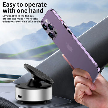 Magnetic Suction Phone Mount, rotation Magnetic Car Cell Phone Holder, Double Sided Phone Holder for Car/Mirror/Smooth Surfac