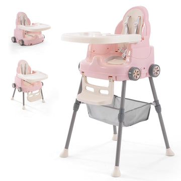 Baby High Chair,Adjustable Convertible 3 in 1 Baby High Chairs Baby Toddlers Feeding Chair Booster