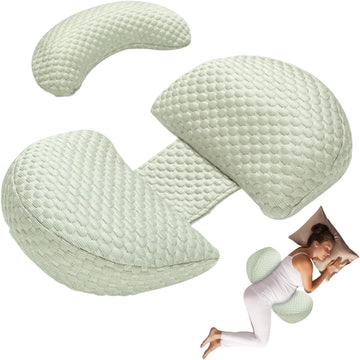 Pregnancy Pillow, Soft Maternity Pillow with Detachable & Adjustable Pillow Cover