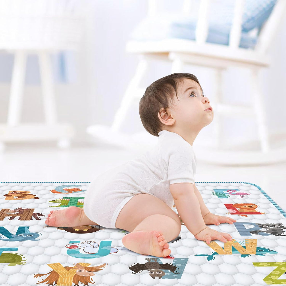 Baby Play Mat for Floor,Thick One-Piece Crawling, Odorless Floor Mat, Non-Slip Cushioned Baby Playmat for Infants ,Babies ,Toddlers.