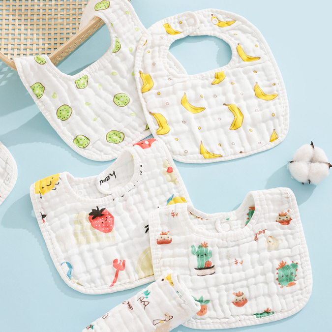 5 PCS U-Shaped Baby Bibs Drool Towels